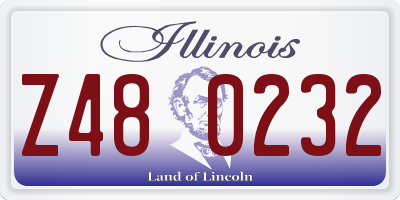 IL license plate Z480232