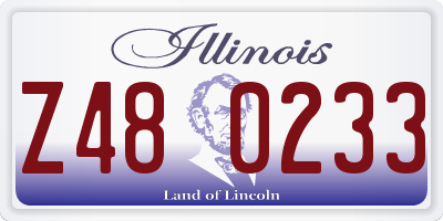 IL license plate Z480233