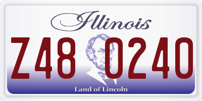 IL license plate Z480240