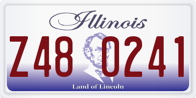 IL license plate Z480241