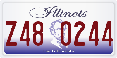 IL license plate Z480244