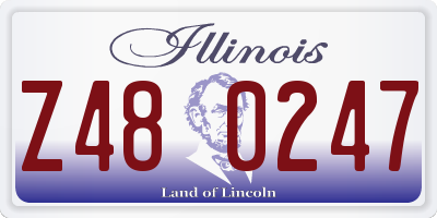 IL license plate Z480247