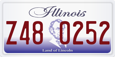 IL license plate Z480252