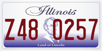 IL license plate Z480257
