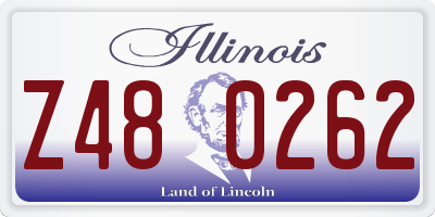 IL license plate Z480262