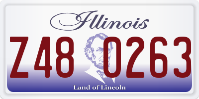 IL license plate Z480263