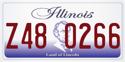 IL license plate Z480266