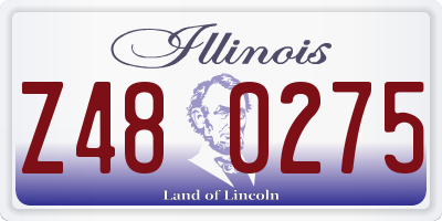 IL license plate Z480275