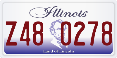 IL license plate Z480278