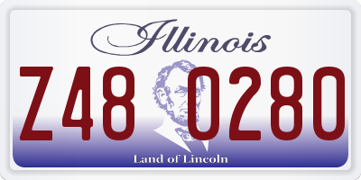 IL license plate Z480280