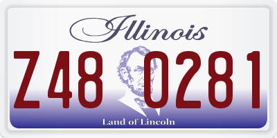 IL license plate Z480281