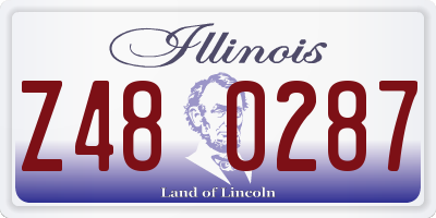 IL license plate Z480287
