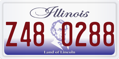 IL license plate Z480288