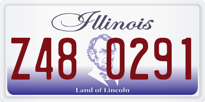IL license plate Z480291