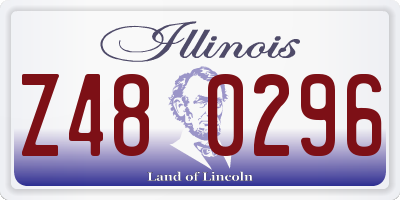 IL license plate Z480296