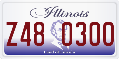 IL license plate Z480300