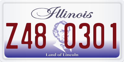 IL license plate Z480301