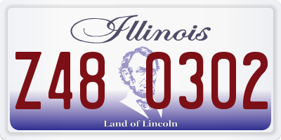 IL license plate Z480302