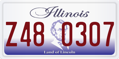 IL license plate Z480307