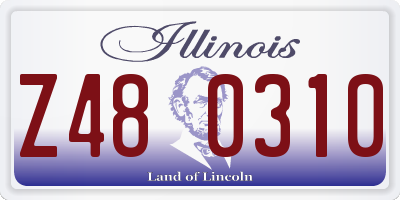 IL license plate Z480310