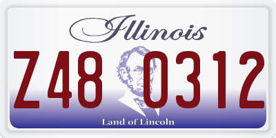 IL license plate Z480312