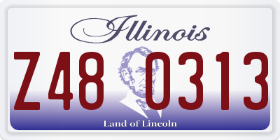 IL license plate Z480313