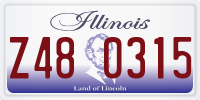 IL license plate Z480315