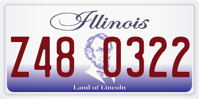 IL license plate Z480322