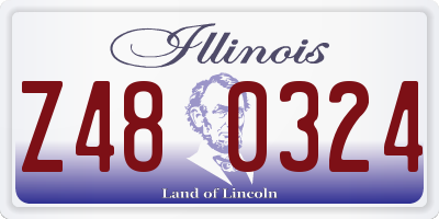 IL license plate Z480324