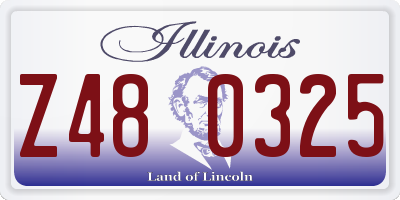 IL license plate Z480325