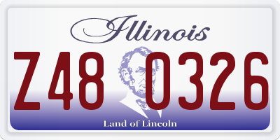 IL license plate Z480326