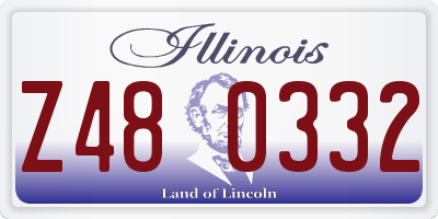 IL license plate Z480332