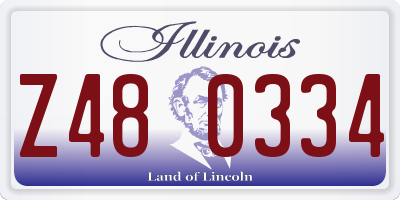 IL license plate Z480334