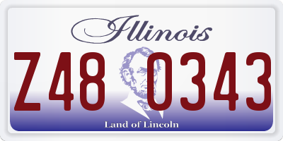 IL license plate Z480343