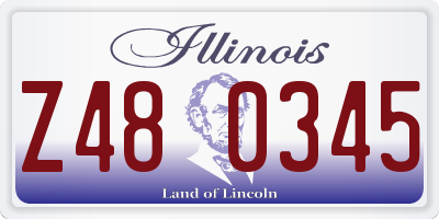 IL license plate Z480345