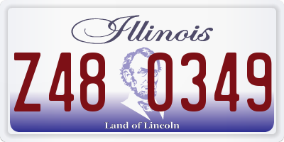 IL license plate Z480349