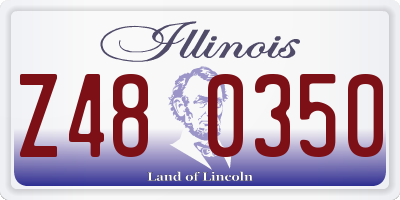 IL license plate Z480350