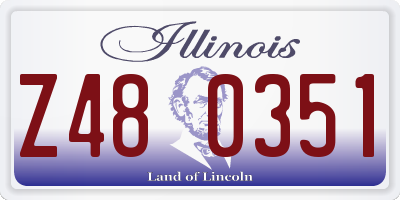 IL license plate Z480351