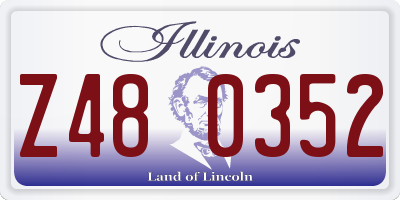 IL license plate Z480352
