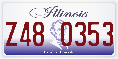 IL license plate Z480353
