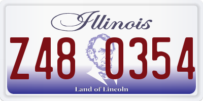 IL license plate Z480354