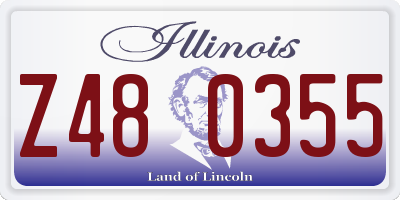 IL license plate Z480355