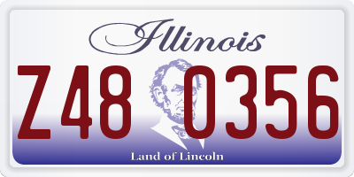 IL license plate Z480356