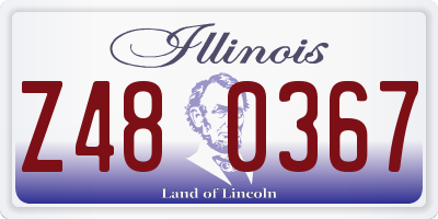 IL license plate Z480367