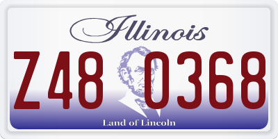 IL license plate Z480368