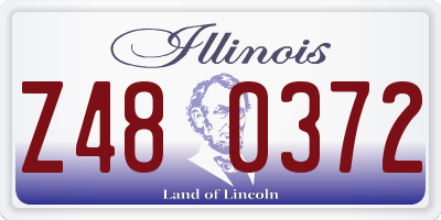IL license plate Z480372