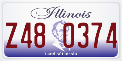 IL license plate Z480374