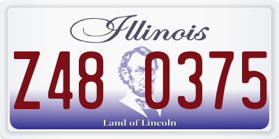 IL license plate Z480375