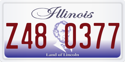 IL license plate Z480377