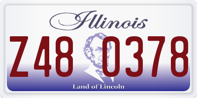 IL license plate Z480378